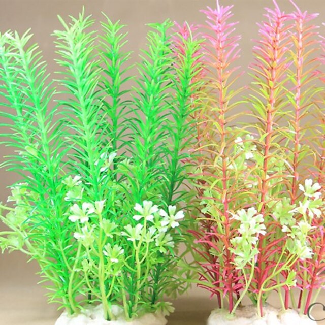  acquario decorazione acquario piante acquatiche piante artificiali rosso non tossico& plastica insapore 1 pz 22*15 cm