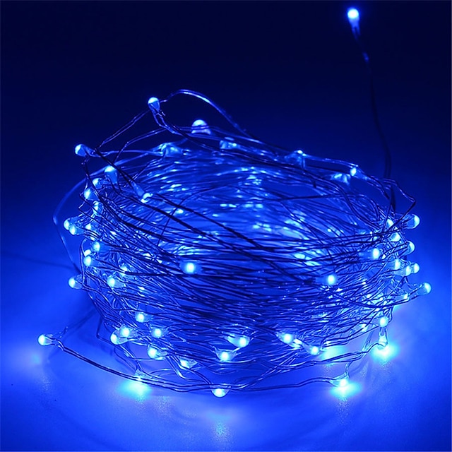 LED String Lights 5m 50 Leds Silver Wire Garland Home Christmas Wedding ...