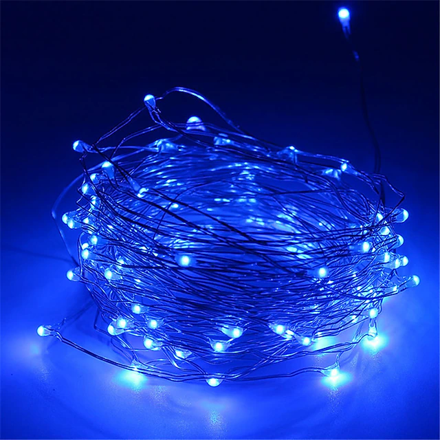 LED String Lights 5m 50 Leds Silver Wire Garland Home Christmas Wedding ...