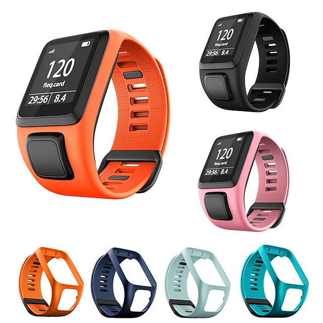 Uitrusting Downtown overschot Watch Band for TomTom Adventurer /TomTom Runner 2/TomTom Runner 3/ TomTom  Golfer 2 / TomTom Spark 3 TomTom Sport Band Silicone Wrist Strap 7773103  2022 – $19.99