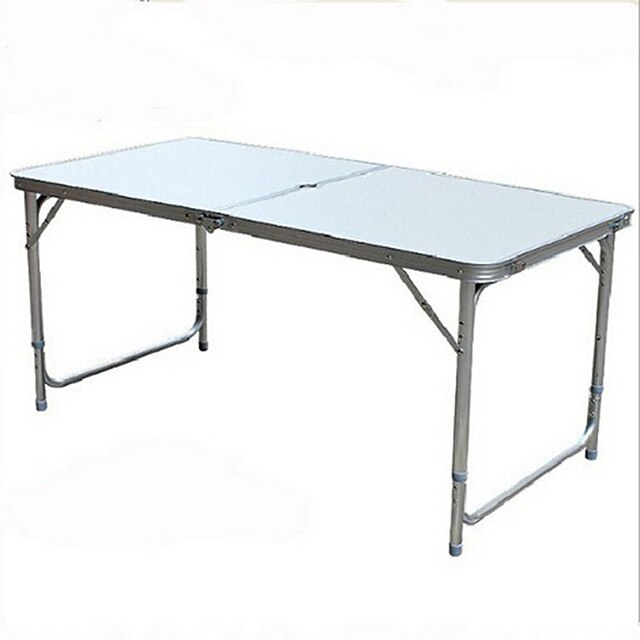  Mesa para camping Portátil Plegable Doblez Aleación de aluminio para Cámping Otoño Invierno Blanco