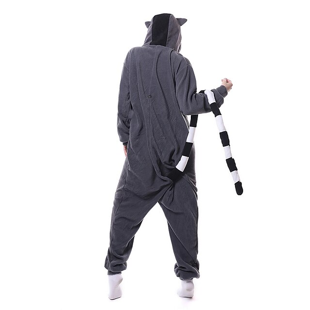 Toys & Hobbies Cosplay & Costumes | Adults Kigurumi Pajamas Monkey Lemur Onesie Pajamas Flannel Toison Black Cosplay For Men and