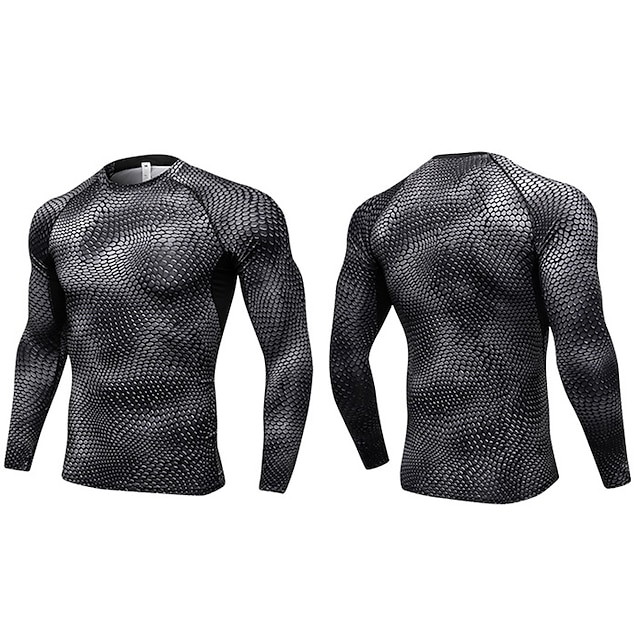 Sports & Outdoors Running, Jogging & Walking | YUERLIAN Mens Compression Shirt Yoga Top Summer Optical Illusion White Black Span