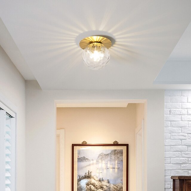  18 cm Ceiling Light LED Single Design Flush Mount Lights Metal Electroplated Country Nordic Style 220-240V