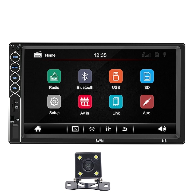  SWM N6 7 inch 2 DIN Windows CE Car MP5 Player / Car MP4 Player / Car MP3 Player Touch Screen / Built-in Bluetooth / SD / USB Support for universal RCA / HDMI / VGA Support MPEG / MPG / WMV MP3 / WMA