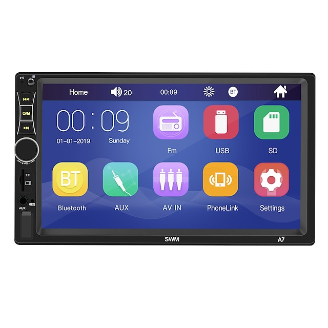  A7 7 in 2 DIN Windows CE Samochodowy odtwarzacz MP5 Samochodowy odtwarzacz MP4 Samochodowy odtwarzacz MP3 Ekran dotykowy Wbudowany Bluetooth Obsługa SD / USB na Univerzál / Karta TF / Radio stereo