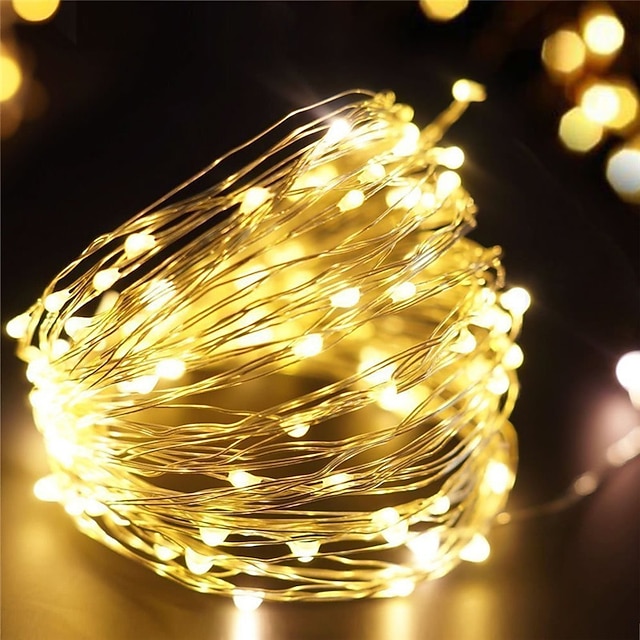  elegante festa di ricevimento di nozze 1 pz luci a led dc5v usb 10m 100led 33ft esterno impermeabile natale festival festa di nozze ghirlanda decorazione fata led