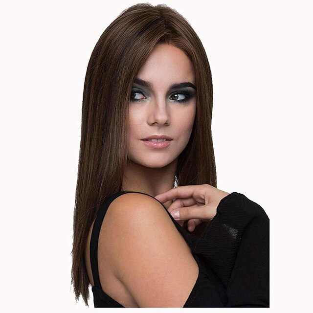  Synthetic Wig Straight Taylor Middle Part Full Lace Wig Long Brown Synthetic Hair 22-26 inch Women's Heat Resistant Women Hot Sale Brown / Glueless