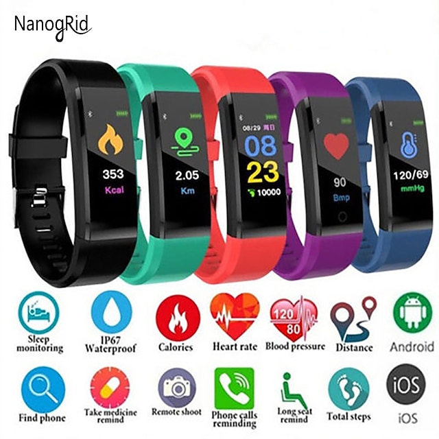  Smartwatch Fitnessuhr Digitaluhr für Damen digital digital Alltag Modisch Wasserdicht Bluetooth Plastik Silikon