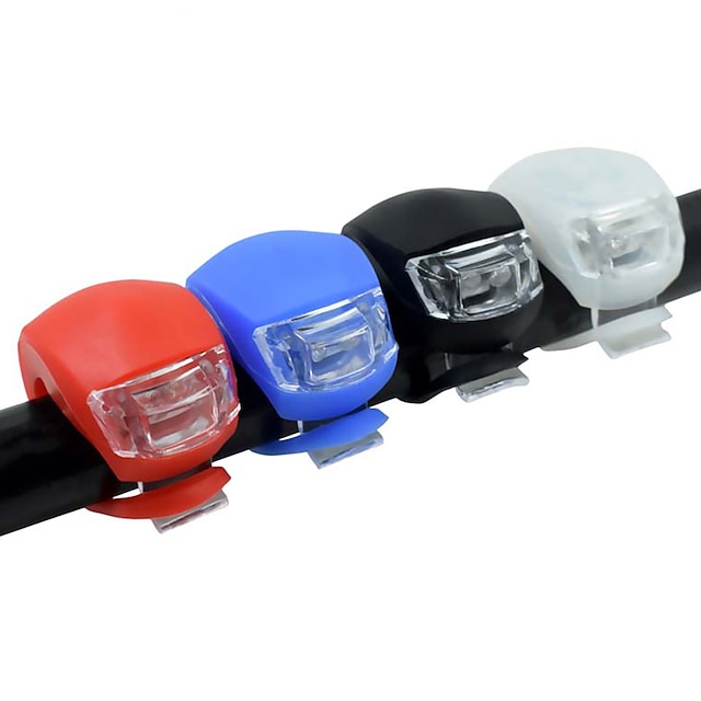 LED Bicycle Light Set Front and Rear PVC Durable Material Batteries included 