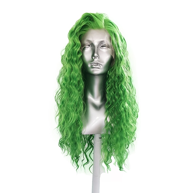 long green curly wig