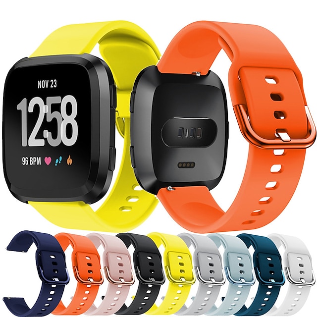 Watch Band for Fitbit Versa 2 / Versa Lite / Versa SE / Versa Silicone Replacement  Strap Soft Breathable Sport Band Wristband