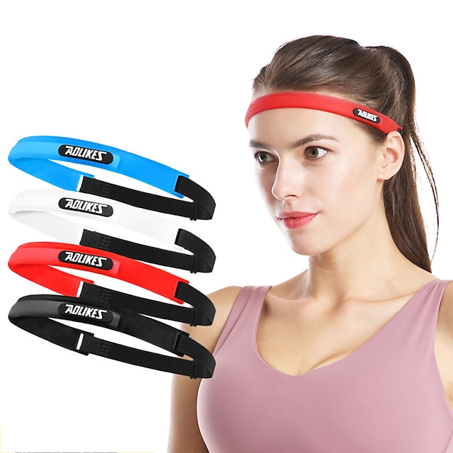  AOLIKES Sweatband HeadBand 1 pcs Sports Silica Gel Yoga Gym Workout Exercise & Fitness Adjustable Stretchy Anti Slip Sweat Control For Men Women