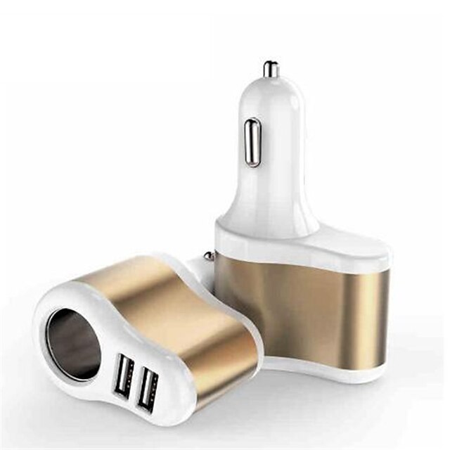  Car lighter car one to two USB cigarette lighter car charge smart car phone charger