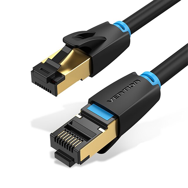  Vention Cat8 Ethernet Cable SFTP 40Gbps Super Speed RJ45 Network Cable Gold Plated Connector for Router Modem CAT 8 Lan Cable 10m