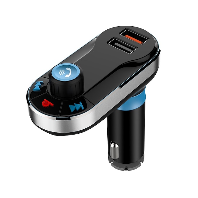  Bluetooth mp3-spiller handsfree bilsett aux hands free fm sender med dual usb mp3 sd lcd billader