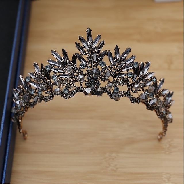  Tiaras Wreaths Crown Masquerade Retro Vintage Gothic Alloy For Black Swan Cosplay Halloween Carnival Women's Ladies Girls' Costume Jewelry Fashion Jewelry / Crystal / White / Mini / C Shape