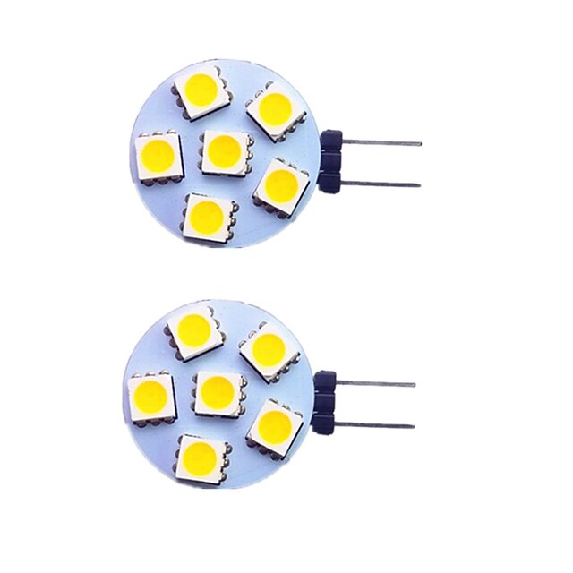  2pcs 1 W LED Bi-pin Lights 120 lm G4 6 LED Beads SMD 5050 Warm White White 12 V