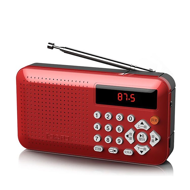 Radio AM FM portátil con Bluetooth USB AUX clásico cuarto de baño jardín jardín 
