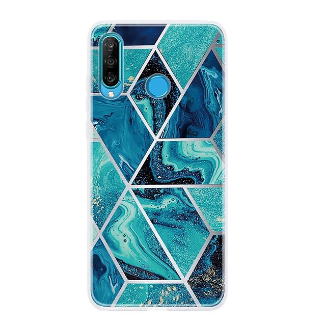  Case For Huawei P20 Pro/P20 lite/P30 Ultra-thin / Pattern Back Cover Geometric Pattern / Marble TPU For Huawei P30 Lite/P30 Pro/P Smart Z/P Smart Plus/P Smart 2019/P8 Lite 2017/P10 Lite