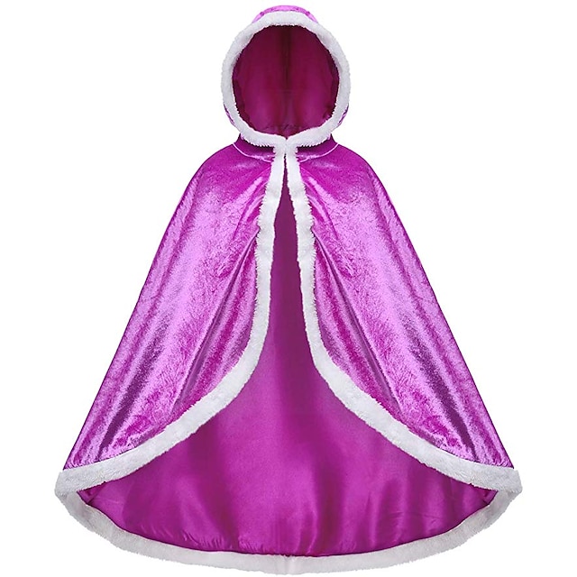 Princess Fairytale Elsa Cloak Girls' Movie Cosplay A-Line Slip Purple ...