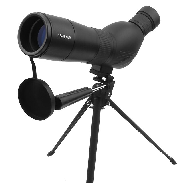  15-45 X 60mm Monocular Telescopes Roof Lenses Anti Fog Foldable Professional Multi-coated BAK4 Metal Alloy Rubber / Yes
