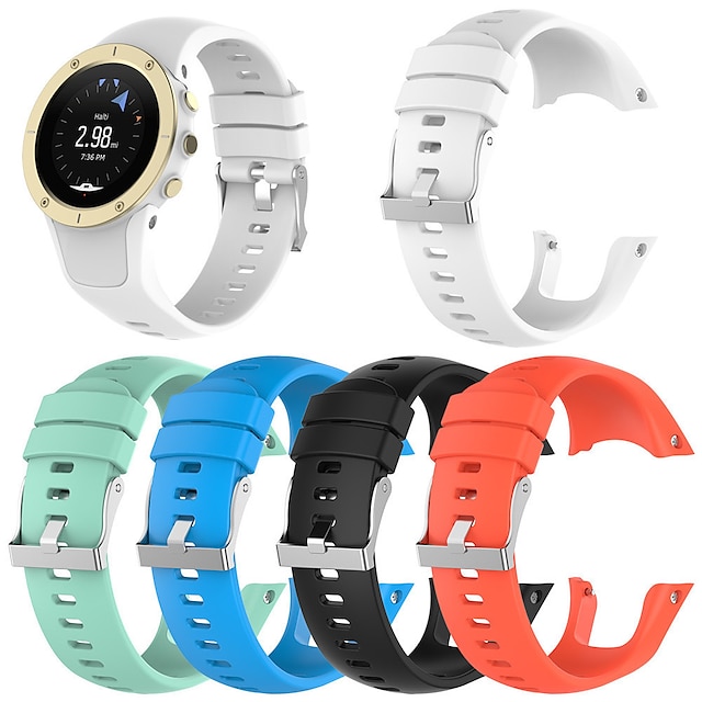  Bracelet de montre connectée Compatible avec Suunto Spartan Trainer Wrist HR Montre intelligente Sangle avec tournevis Doux Ajustable Bracelet Sport Remplacement Bracelet