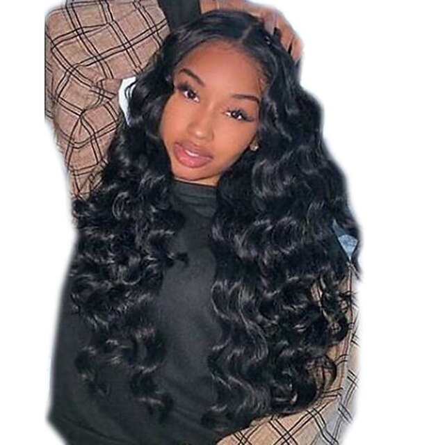  Black Wigs for Women Synthetic Wig Jerry Curl Asymmetrical Wig Long Natural Black Synthetic Hair 23 Inch Best Quality Curling Black(Non-Lace)