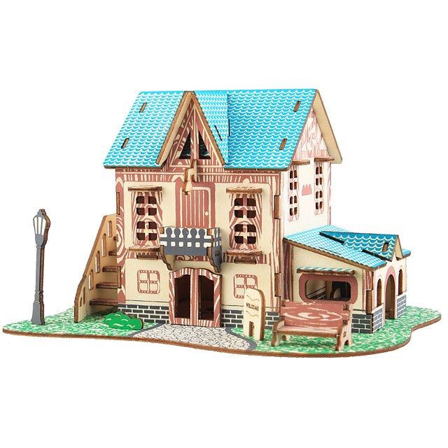  Παζλ 3D Παζλ Ξύλινα παζλ Διάσημο κτίριο Σπίτι Ξύλινος Φυσικό Ξύλο Γιούνισεξ Αγορίστικα Κοριτσίστικα Παιχνίδια Δώρο