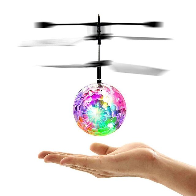  Flygplan Helikopter Rymdskepp LED-belysning Flygande pryl Lysande leksaker Självlysande LED ljus med Infraröd Sensor Barn Vuxna för födelsedagspresenter och festfavoriter