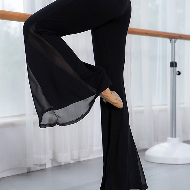  Latin Dance Pants Split Joint Women's Daily Training Performance Long Sleeve Modal Dance Basic