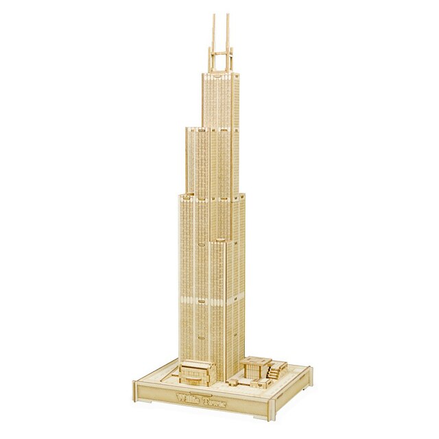  Famous buildings 3D Puzzle Jigsaw Puzzle Wooden Puzzle Metal Puzzle Wooden Model DIY Furnishing Articles Metal Kid's Adults' Toy Gift