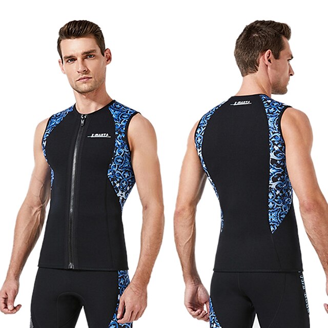  Dive&Sail Men's Wetsuit Top 3mm CR Neoprene Diving Suit Top Thermal / Warm Anatomic Design High Elasticity Sleeveless Diving Water Sports Patchwork Autumn / Fall Spring Summer
