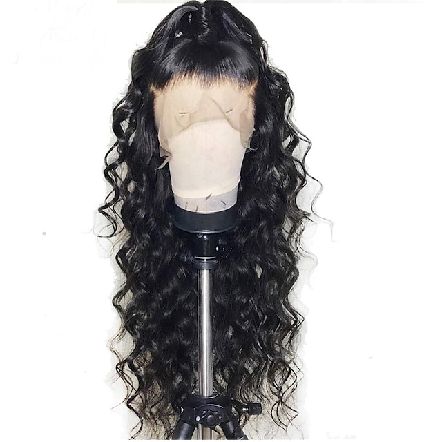  Human Hair Lace Front Wig Deep Parting style Brazilian Hair Wavy Brown Wig 130% Density with Baby Hair Women With Bleached Knots Women's Medium Length Human Hair Lace Wig Premierwigs