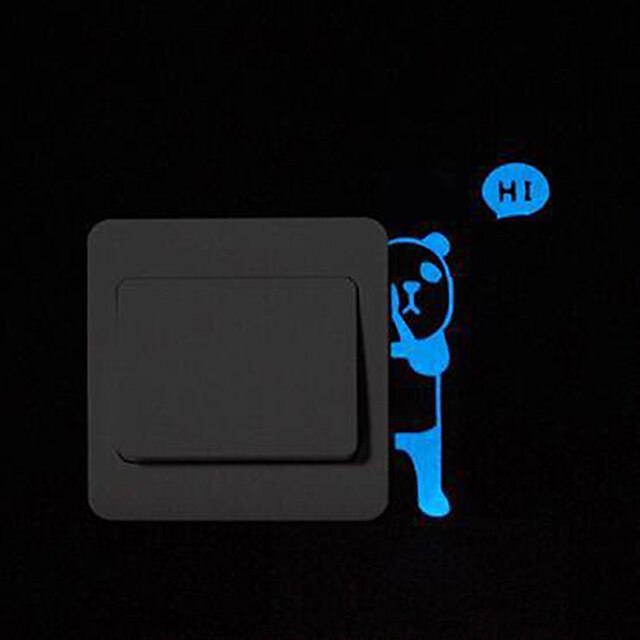 Home & Garden Home Decor | Light Switch Stickers - Cartoon Blue Luminous Wall Stickers Switch Wall Decal Glow In The Dark Cat Ro