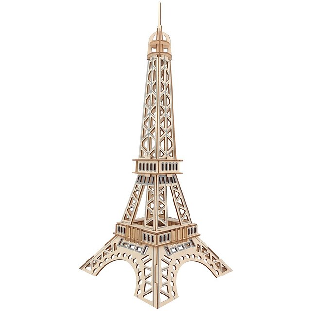  3D Puzzle Jigsaw Puzzle Model Building Kit Tower Famous buildings House DIY Wooden Iron Classic Kid's Adults' Unisex Boys' Girls' Toy Gift / Wooden Model