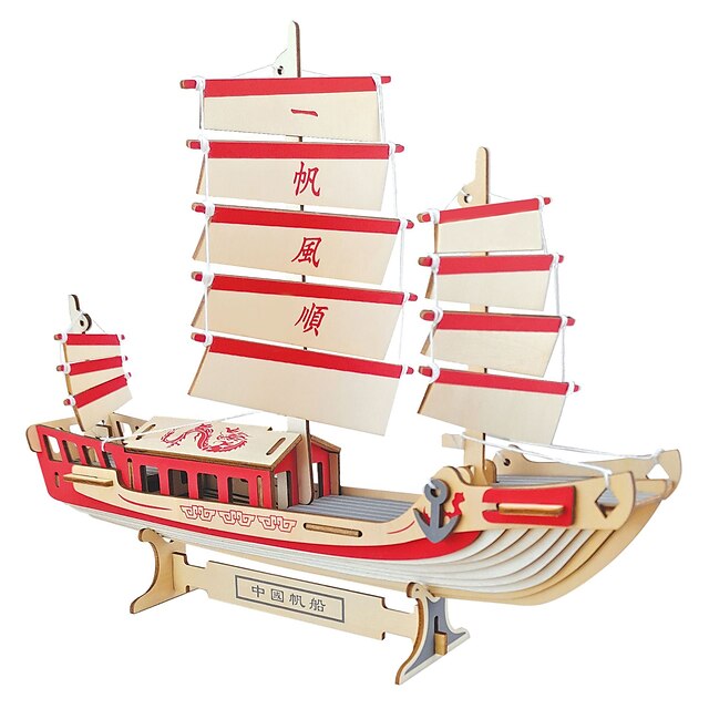  Hajó 3D építőjátékok Fából készült építőjátékok Modeli i makete Wood Model Fa Gyermek Felnőttek Játékok Ajándék
