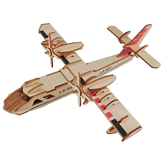  3D Puzzle Jigsaw Puzzle Wooden Model Plane / Aircraft Fighter Aircraft Famous buildings DIY Wooden Classic Kid's Adults' Unisex Boys' Girls' Toy Gift