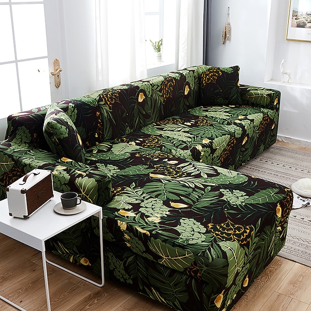  Sofa Cover Couch Cover Furniture Protector printed Soft Stretch Sofa Slipcover Super Strechable Cover Fit Armchair/Loveseat/Three Seater/Four Seater/L shaped sofa