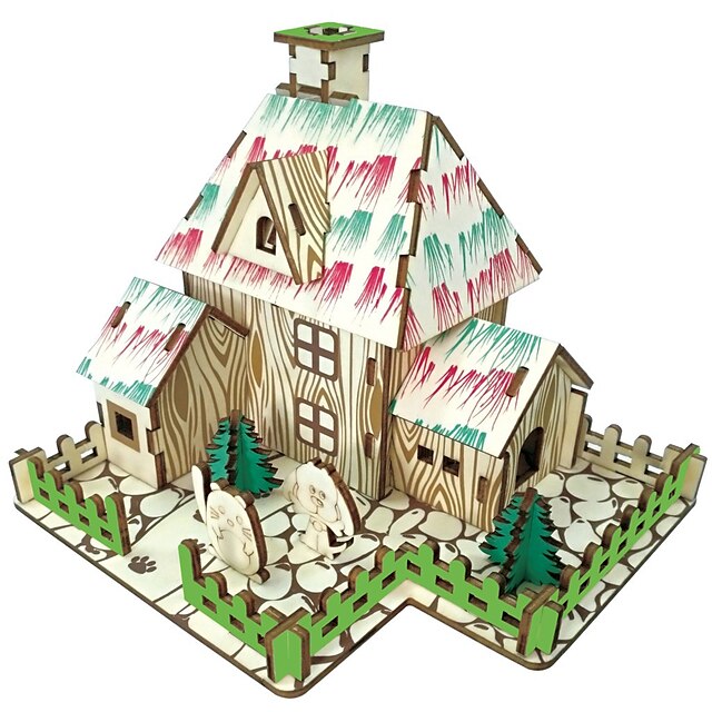  CUTE ROOM 3D - Puzzle Modellbausätze Holzmodelle Heimwerken Hölzern Kinder Erwachsene Jungen Mädchen Spielzeuge Geschenk