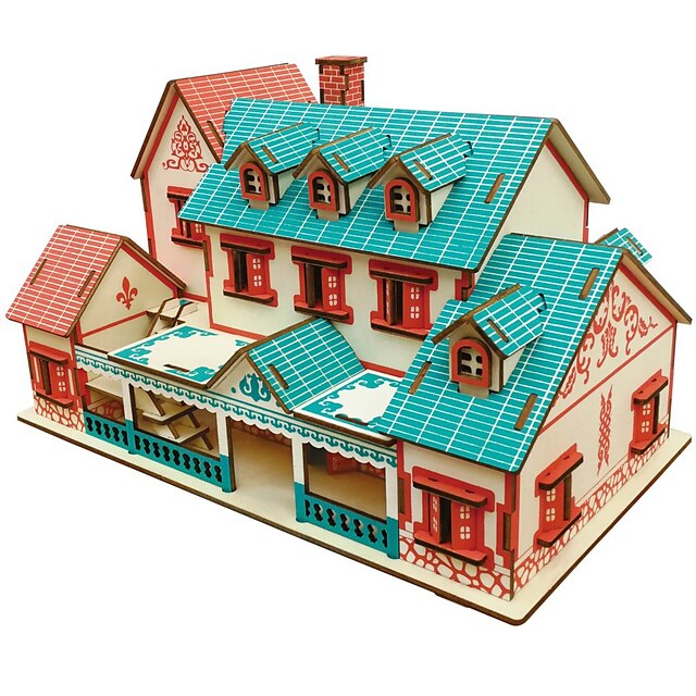  3D Puzzle Jigsaw Puzzle Wooden Puzzle Famous buildings House DIY Wooden Natural Wood Classic Kid's Adults' Unisex Boys' Girls' Toy Gift