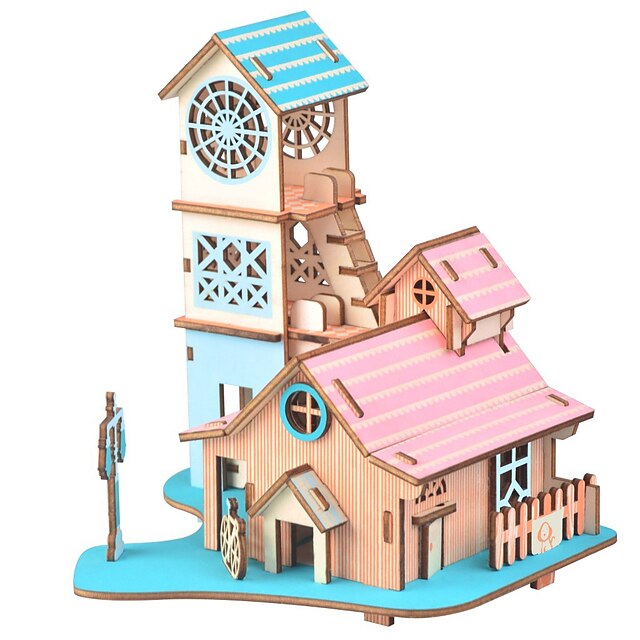  3D építőjátékok Fejtörő Modeli i makete Népszerű épület Bútor Ház DIY tettetés Fa Klasszikus Gyermek Felnőttek Uniszex Fiú Lány Játékok Ajándék