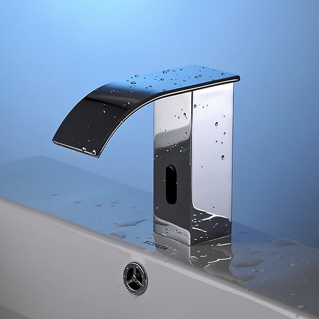  Bathroom Sink Faucet - Touchless Electroplated Free Standing Single Handle One HoleBath Taps