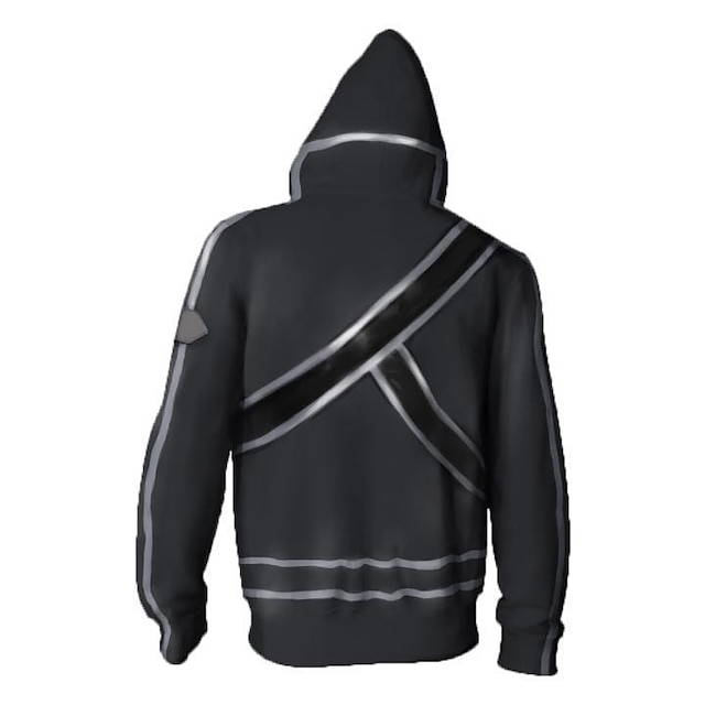 Toys & Hobbies Cosplay & Costumes | Inspired by Cosplay SAO Kirito Cosplay Costume Hoodie Polyster Print Printing For Mens - ZD7