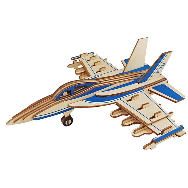  Puzzles 3D Puzzle Maquetas de madera Juguetes de construcción Aeronave Simulación Manualidades Madera Madera Natural Clásico Niños Unisex