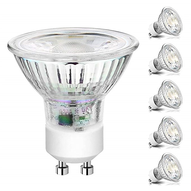 5W MR16 COB LED Spotlight Light Bulb AC/DC12V 220V Dimmable Lamp Warm Cool White 