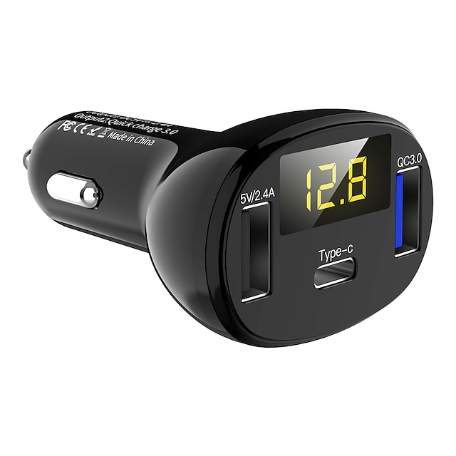 with Vent Clip 5V/2.4A 2020 New Support Support U Disk/TF Card/AUX QC3.0 Quick Charge Wireless Hands-Free Call Car Kit Bluetooth FM Transmitter with Phone Holder V5.0 Bluetooth Car Adapter