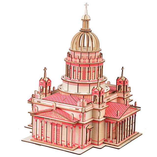  Quebra-Cabeças 3D Maquetes de Papel Brinquedos de Montar Construções Famosas Igreja Faça Você Mesmo Cartão de Papel Duro Clássico Russo Crianças Unisexo Para Meninos Brinquedos Dom