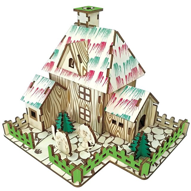  3D Puzzle Paper Model Model Building Kit Castle Windmill Famous buildings DIY Hard Card Paper Classic Kid's Unisex Boys' Toy Gift