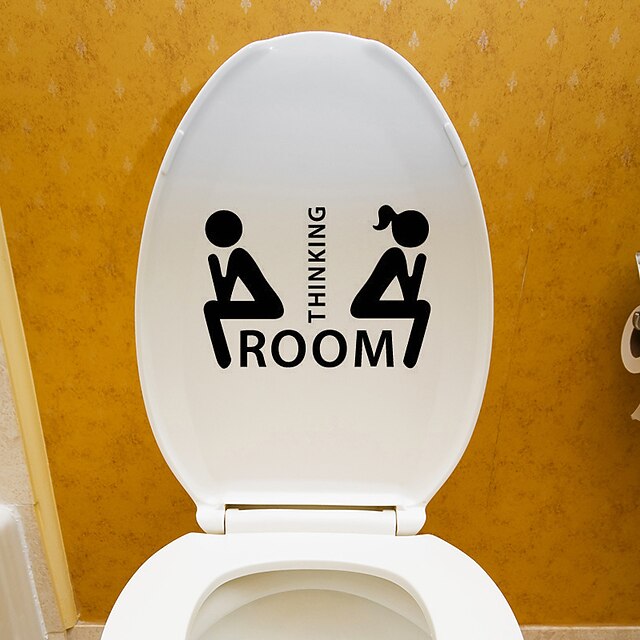 Cartoon Toilet Stickers Plane Wall Stickers Characters / Shapes